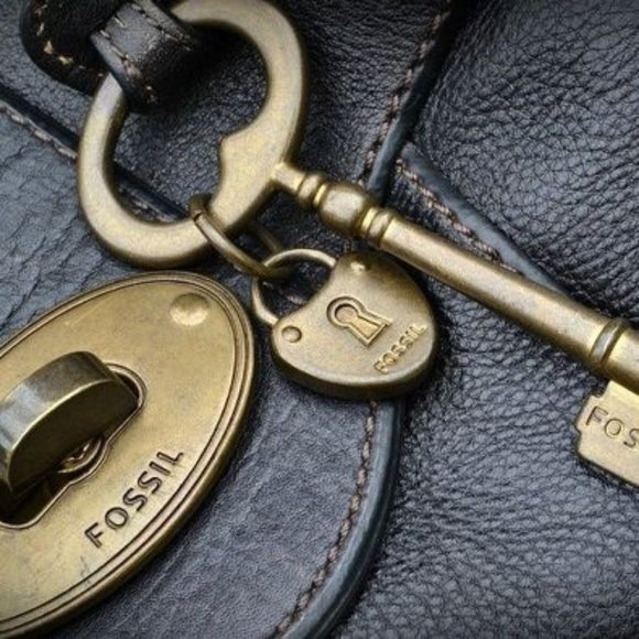 Vintage Fossil Re-Issue Weekender Black Leather Bag - Picture 2 of 6